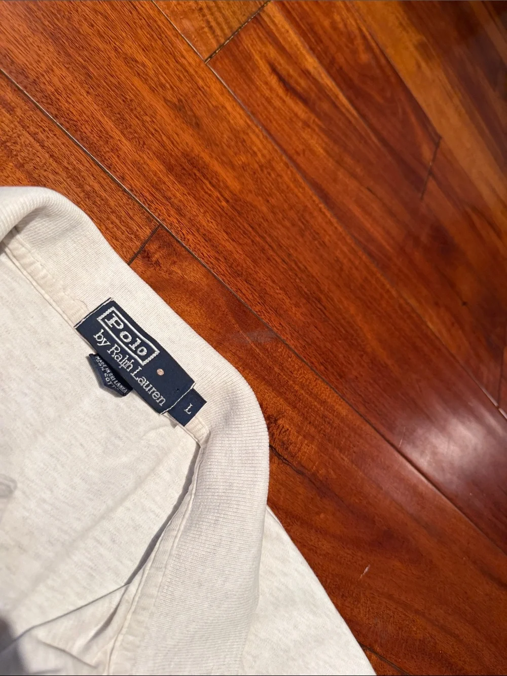 Ralph Lauren Light Gray Men's Polo with Navy Pony